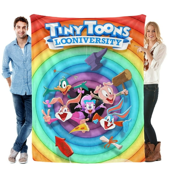 Tiny Toons Looniversity-themed Pals Plush Throw Blanket Gifts for Fans Girls Boys Women Present Suitable for a variety of settings
