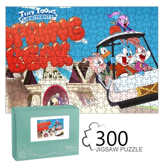 Tiny Toons Looniversity-themed Wooden jigsaw Puzzle for home Decoration or gift for fans friend,family.300pc