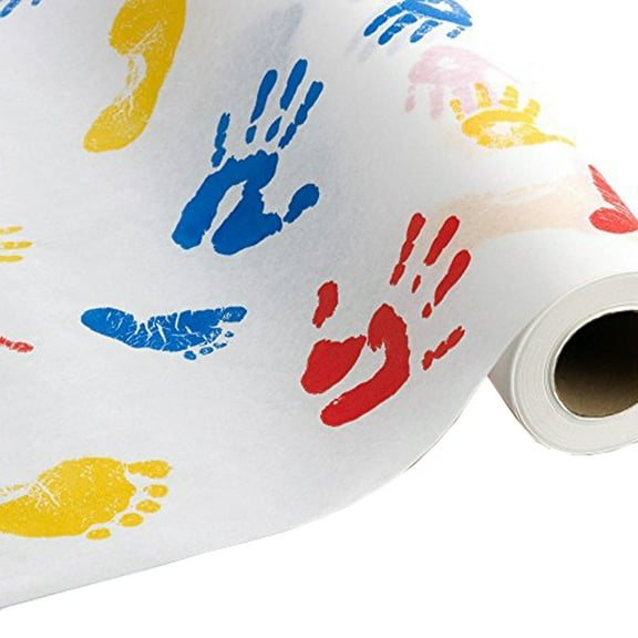Tiny Tracks Table Paper Hands Crepe 21'' W x 125' L Pediatric 12 Rolls