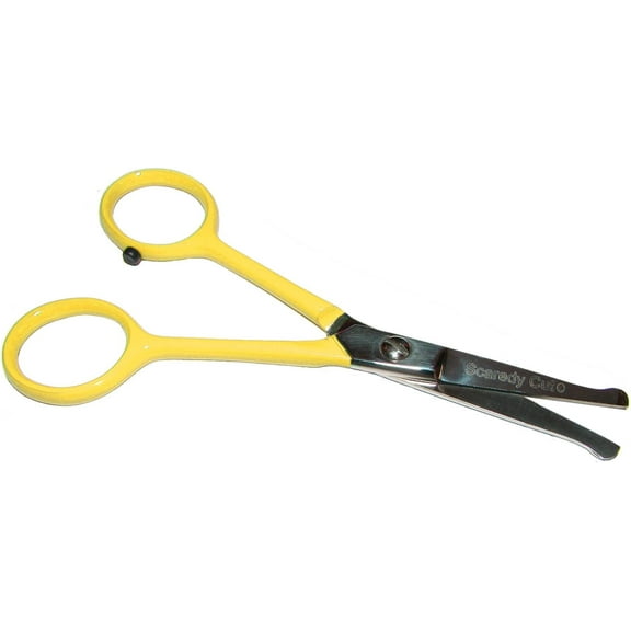 Tiny Trim 4.5" Ball Tipped Safety Scissors for Pet Grooming Ideal for Cats Dogs and All Pets High-Quality Stainless Steel Yellow