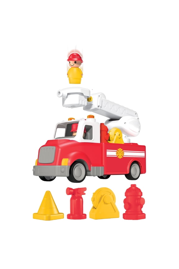 Tiny Turbos Community Heros Fire Truck with Lights & Sounds | Ages 18 Months and Up