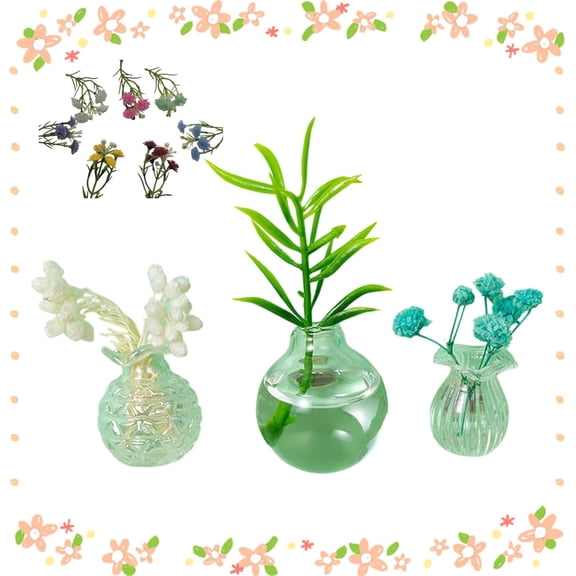 Tiny Vases Fridge Magnets, 2026 New Mini Ceramics Vase Fridge Magnet, Tiny Fridges Flower Vases Magnet Clear, Mini Flower Vase Magnets Gift Set for Refrigerator Decoration Kitchen Locker Office