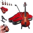 thumbnail interactive-video image 1 of Worlds Smallest Miniature Violin Case Instrument Gift Tiny 1 of 1