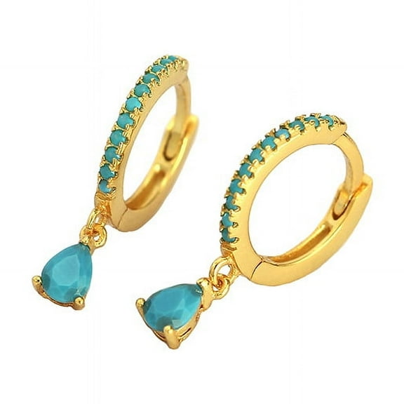 Tiny Water Drop Hoop Earrings, Dainty Dangle Earrings, Gold Hoop Earrings, Cute Minimalist Earrings, Sterling Silver Earrings, Gifts for Her