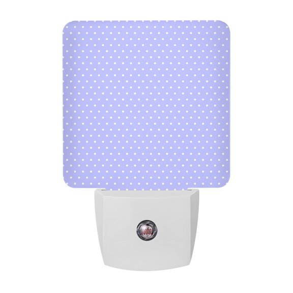 Tiny White Dot Night Light, Minimalist Modern Micro Circle Round Spot Purple Plug in Night Lights with Dusk to Dawn Sensor, Energy Saving Purple LED Nightlight for Bedroom Bathroom, Auto On/Off