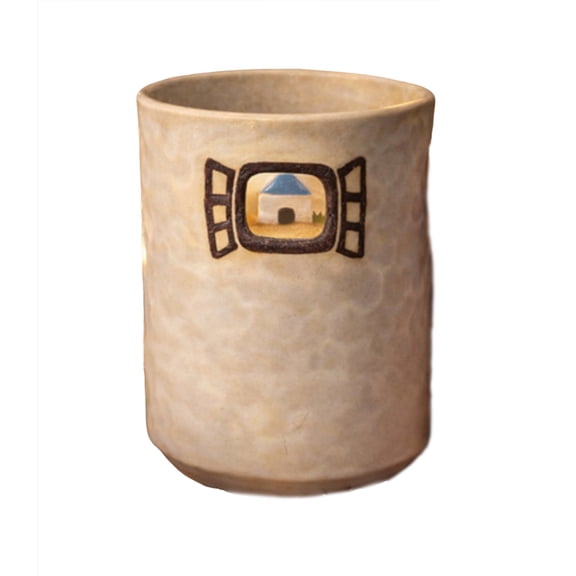 Tiny Window Partten Ceramic Mug - Miniature House Design Coffee Cup for Gift & Decor