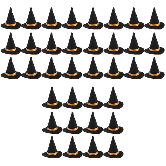 Tiny Witch Hats, 36pcs Mini Witch Hat Party Wine Bottle Topper Bottle Decor Supplies