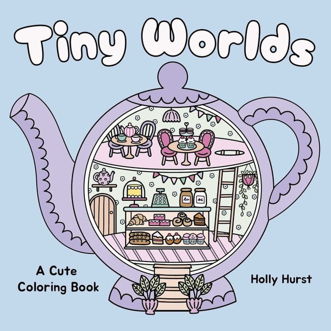 Cozy Coloring Tiny Worlds Cute Coloring Book, (Paperback)