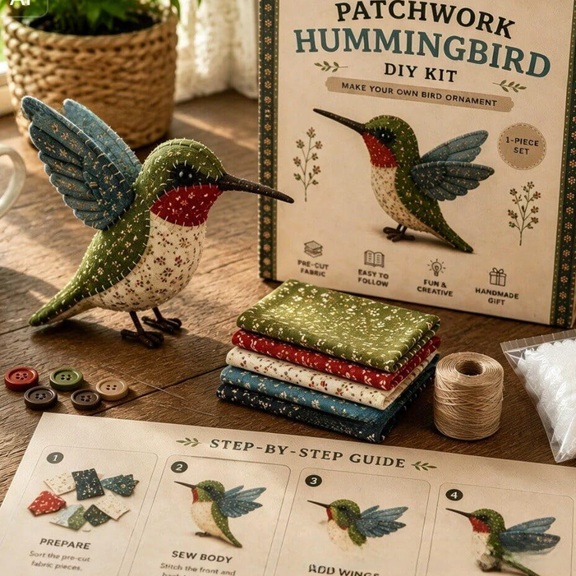 Tiny Worlds Collection, Patchwork DIY Kit Series, Creative Sewing Art Craft for Beginner Crafters Home Decor Unique Handmade Gift with Multiple Themes SEWING CIRCLE A10
