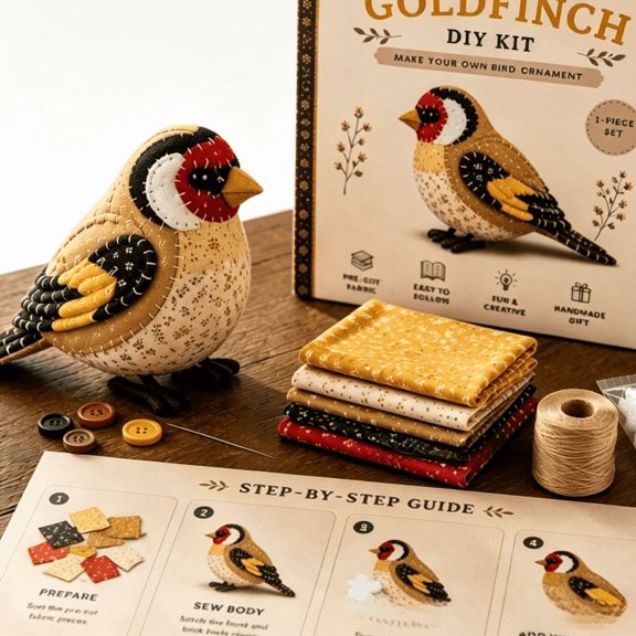 Tiny Worlds Collection, Patchwork DIY Kit Series, Creative Sewing Art Craft Kit for Beginners Home Decor Unique Handmade Gift with Multiple Theme Options MOONLIGHT ATELIER A1