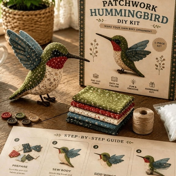 Tiny Worlds Collection, Patchwork DIY Kit Series, Creative Sewing Art Craft Kit for Beginners Home Decor Unique Handmade Gift with Multiple Theme Options SEWING CIRCLE A6