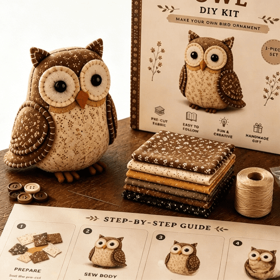 Tiny Worlds Collection, Patchwork DIY Kit Series, Creative Sewing Art Craft Kit for Beginners Home Decor Unique Handmade Gift with Multiple Theme Options STORYBOOK KEEPERS A5