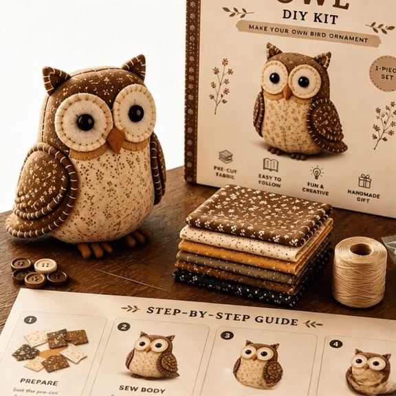 Tiny Worlds Collection, Patchwork DIY Kit Series, Creative Sewing Art Craft Kit for Beginners Home Decor Unique Handmade Gift with Multiple Theme Options STORYBOOK KEEPERS A5