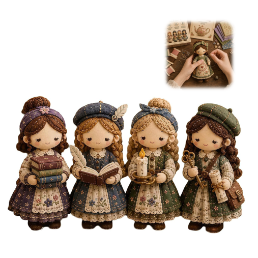 Tiny Worlds Collection, Patchwork DIY Kit Series, Creative Sewing Art Craft Kit for Beginners Home Decor Unique Handmade Gift with Multiple Theme Options STORYBOOK KEEPERS A11