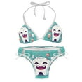thumbnail image 1 of Tiny teeth Chic One-Piece Swimsuits Bikini Set: Detachable Sponge, Adjustable Strap, Two-Pack, for Pools and Beaches, 1 of 6