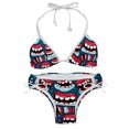 thumbnail image 1 of Tiny teeth Detachable Sponge Adjustable Strap Bikini Set Two-Pack - Versatile Swim Suit Set, 1 of 6