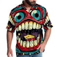 thumbnail image 1 of Tiny teeth Men's Short Sleeve Casual Printed Button Down Beach Shirts - Summer Fashion Tops, 1 of 6