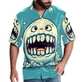 thumbnail image 1 of Tiny teeth Men's Short Sleeve Hawaiian Shirt, Casual Printed Button Down Beach Tops for Summer, Spread Collar Mens Shirts Unisex, 1 of 6