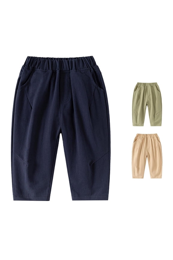 2026 New Children's Solid Color Casual Pants Fashion Children's Pants, Size 4-5 Years