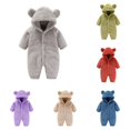 thumbnail image 1 of TinyBloomm 3 to 6 Month Baby Girl Clothes Baby Boys Girls Snowsuit Winter Coat Solid Bear Warm Hooded Romper Jumpsuit Outfits, Size 0-3 Months, 1 of 3