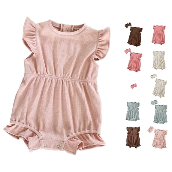 TinyBloomm And Toddler Matching Outfits Baby Girl's Sleeveless Jumpsuit Bodysuit Summer Clothing For 0 1 Year, Size 0-3 Months