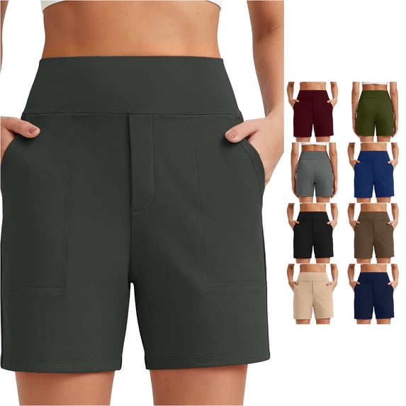TinyBloomm Athletic Shorts for Women Sleek Solid Flex Yoga Shorts For Fitness And Casual Wear Lightweight Stretchy Gym Shorts With High Wlex Comfort, Size XXXL