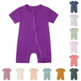 thumbnail image 1 of TinyBloomm Baby Clothes Baby Girls Boys Rompers Pajamas Zipper Short Sleeve Sleeper Jumpsuit, Size 18-24 Months, 1 of 3
