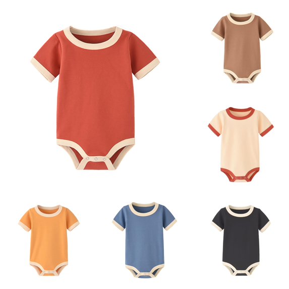 TinyBloomm Baby Girls Summer Clothes Baby Girls Bodysuits Soft Romper Outfit Comfortable Breathable Casual Outfit For 0 24 Months, Size 0-3 Months
