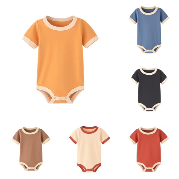 TinyBloomm Baby Girls Summer Clothes Baby Girls Bodysuits Soft Romper Outfit Comfortable Breathable Casual Outfit For 0 24 Months, Size 18-24 Months