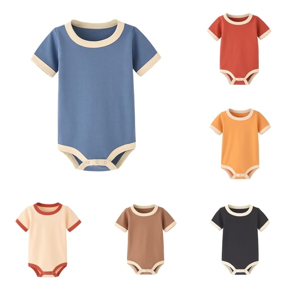 TinyBloomm Baby Girls Summer Clothes Baby Girls Bodysuits Soft Romper Outfit Comfortable Breathable Casual Outfit For 0 24 Months, Size 6-9 Months