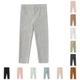 thumbnail image 1 of TinyBloomm Baby Toddler Girls Toddler Boys Autumn Solid Color Elastic Waist Sweatpants With And Leggings Warm Pull On Pants, Size 7-8 Years, 1 of 4