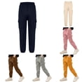 thumbnail image 1 of TinyBloomm Boys Cargo Jogger Pants Fashion Casual Tapered Ankle Pants For Big Kids Youth Pure Color Loose Fit Comfortable Outdoor School Wear, Size 15-16 Years, 1 of 5