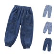 thumbnail image 1 of TinyBloomm Boys Casual Pants For Toddlers And Kids Lightweight Elastic Waist Comfortable Everyday Wear Spring Summer Loose Fit Pure Color Long Trousers Age 2 12, Size 3-4 Years, 1 of 4