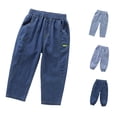thumbnail image 1 of TinyBloomm Boys Casual Pants For Toddlers And Kids Lightweight Elastic Waist Comfortable Everyday Wear Spring Summer Loose Fit Pure Color Long Trousers Age 2 12, Size 3-4 Years, 1 of 4