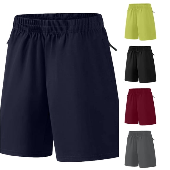TinyBloomm Boys Shorts Athletic Training Basketball Shorts Running Shorts Gym Workout Shorts Activewear For Kids, Size 7-8 Years