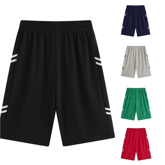 TinyBloomm Boys Shorts Athletic Training Basketball Shorts Running Shorts Mesh Gym Workout Shorts No Pocket Activewear For Kids, Size 5-6 Years