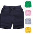 thumbnail image 1 of TinyBloomm Child Boys Girls Casual Solid Shorts Summer Holiday Beach Pants Sport Shorts, Size 5-6 Years, 1 of 4