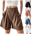 thumbnail image 1 of TinyBloomm Chub Rub Shorts for Women Women's Wide Leg High Waisted Shorts Summer Casual A Line Shorts With Pockets, Size XXL, 1 of 6