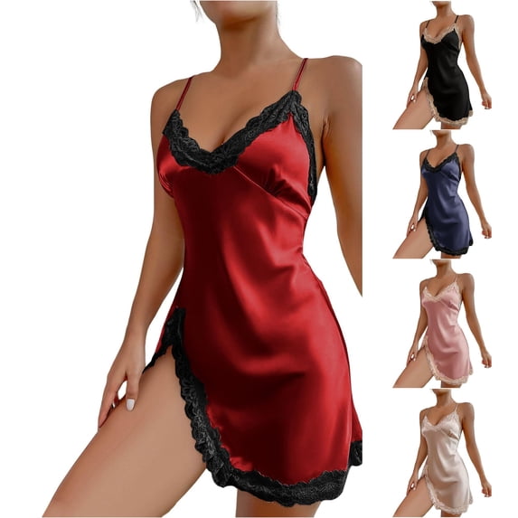TinyBloomm Dorm Shirt Sleepwear Women Women Sleepwear Satin Leopard Print 1 Piece Nightwear Summer Thin Breathable Strap Dress Home Suit Ice Silk Pajamas Women Nightgowns For Women, Size XL