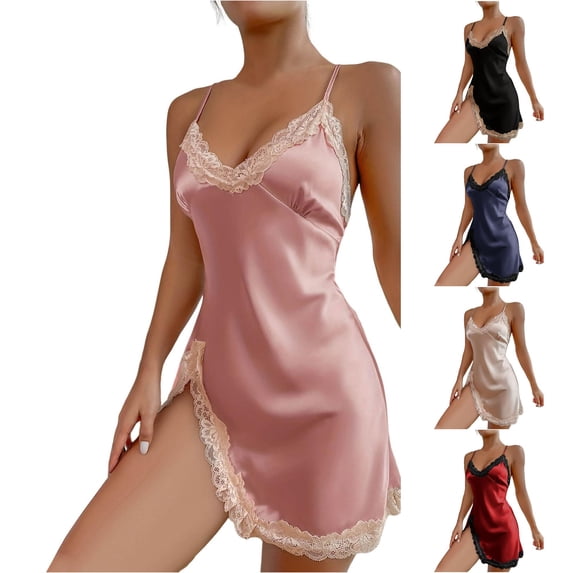 TinyBloomm Dorm Shirt Sleepwear Women Women Sleepwear Satin Leopard Print 1 Piece Nightwear Summer Thin Breathable Strap Dress Home Suit Ice Silk Pajamas Women Nightgowns For Women, Size M