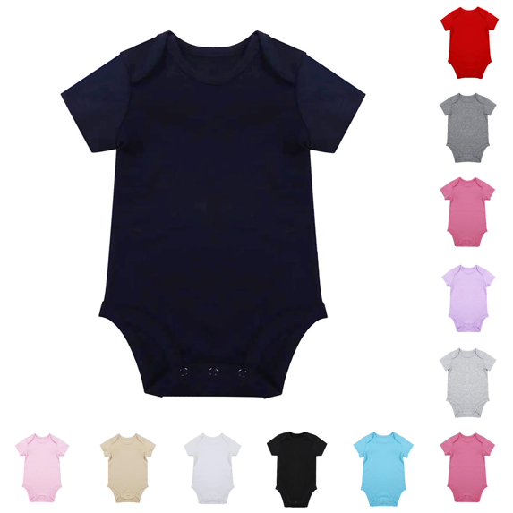 TinyBloomm Girl Outfits Unisex Baby Solid Baby Bodysuit Romper Blank For 0 24 Months Boys Girls, Size 3-6 Months