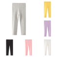 thumbnail image 1 of TinyBloomm Girls' Autumn Style Leggings Pants Solid Elastic Children's Pants Baby's Winter Pants, Size 2-3 Years, 1 of 4