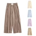 thumbnail image 1 of TinyBloomm Girls Casual Pants Wide Leg Palazzo Boho Summer Trousers For Toddler Kids Youth Comfortable Elastic Waist Lightweight Breathable, Size 7-8 Years, 1 of 3