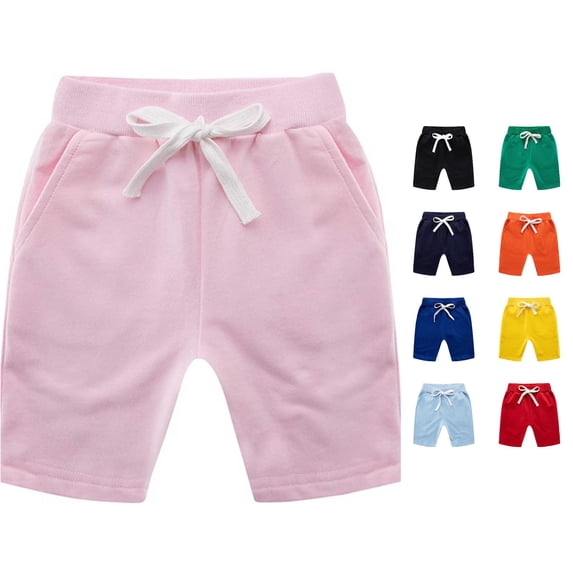 TinyBloomm Kids Toddler Baby Girls Boys Solid Spring Summer Shorts Ruffle Clothes, Size 3-4 Years
