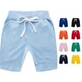 thumbnail image 1 of TinyBloomm Kids Toddler Baby Girls Boys Solid Spring Summer Shorts Ruffle Clothes, Size 6-7 Years, 1 of 3