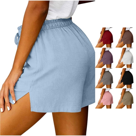 TinyBloomm Metallic Shorts for Women Casual Shorts For With Side Slit Breathable Everyday Summer Bottoms Relaxed Fit For Comfort And Easy Styling, Size XXL