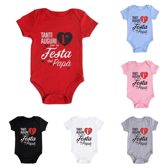 TinyBloomm Mommy And Baby Matching Outfits Boys Girls Short Sleeve Letter Prints Romper Bodysuits Clothes, Size 18-24 Months