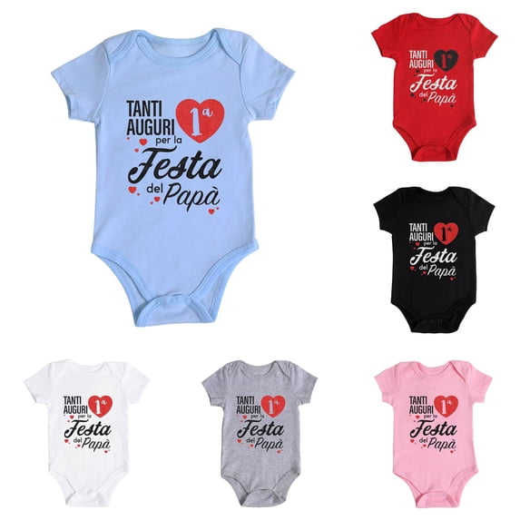 TinyBloomm Mommy And Baby Matching Outfits Boys Girls Short Sleeve Letter Prints Romper Bodysuits Clothes, Size 18-24 Months