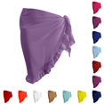 thumbnail image 1 of TinyBloomm Summer Chiffon Skirt Casual Beach Cover Up Skirt Lightweight Flowy High Waist A Line Skirt With Side Slits For Plaid Skirt for Girls, Size One Size, 1 of 3