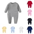 thumbnail image 1 of TinyBloomm Thermal Baby Jumpsuit Comfort Boys Bodysuit Long Sleeve Shoulder Snap Baby Jumpsuit For And Toddler Playwear Soft Everyday Outfit, Size 0-3 Months, 1 of 7